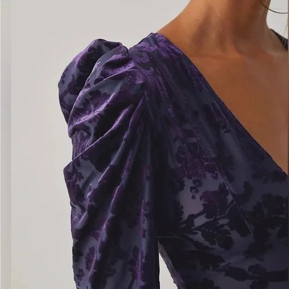 Free People NWT's Intimately Magic Hour Bodysuit- Deep Sea Combo - Picture 4 of 6